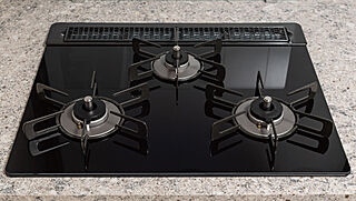 グローベル草加 ザ・プレミア 3口ガラストップコンロ