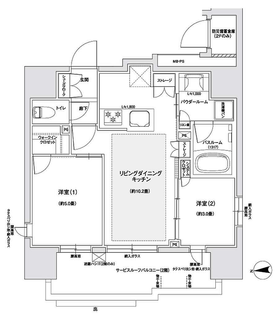 グローベル草加 ザ・プレミア 間取り A1