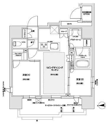 グローベル草加 ザ・プレミア 間取り A1