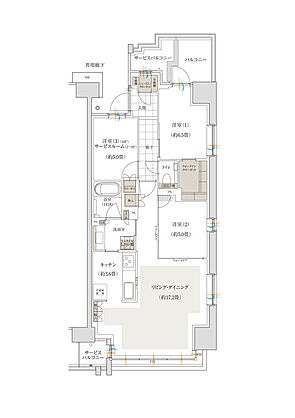 バウス加賀 間取り B7’