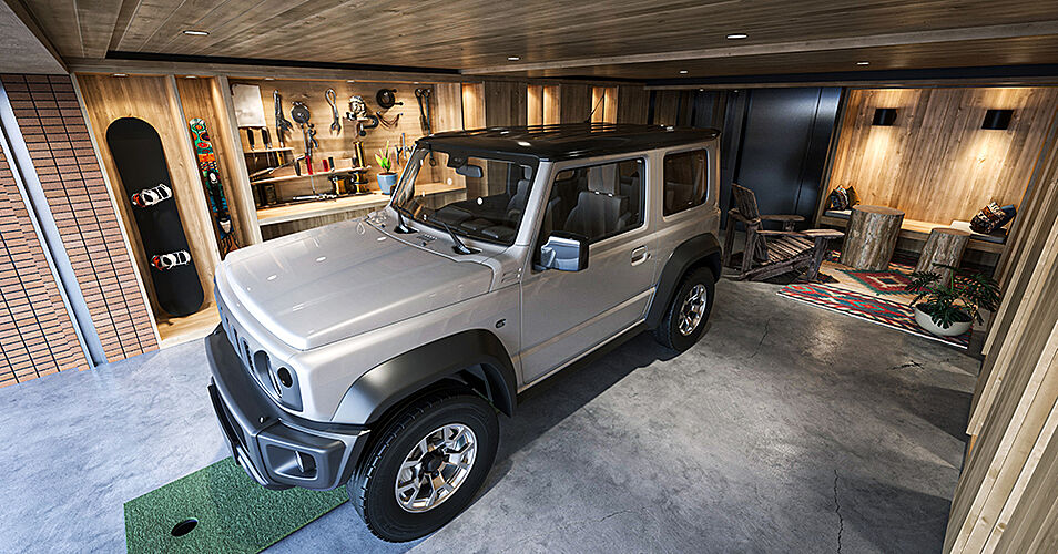 レ・ジェイド札幌手稲 ガレージ完成予想図