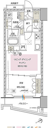 エスコンフィールドタワー 間取り I