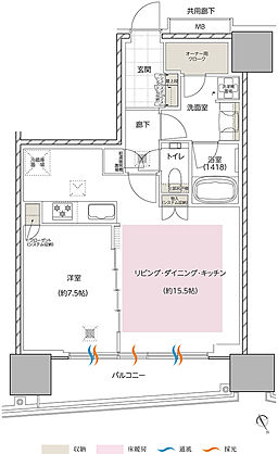 エスコンフィールドタワー 間取り L