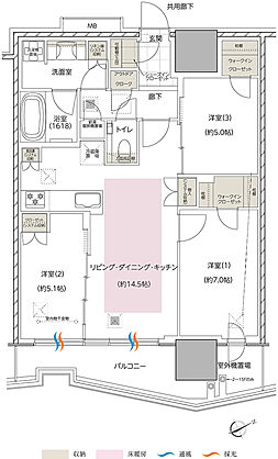 エスコンフィールドタワー 間取り E