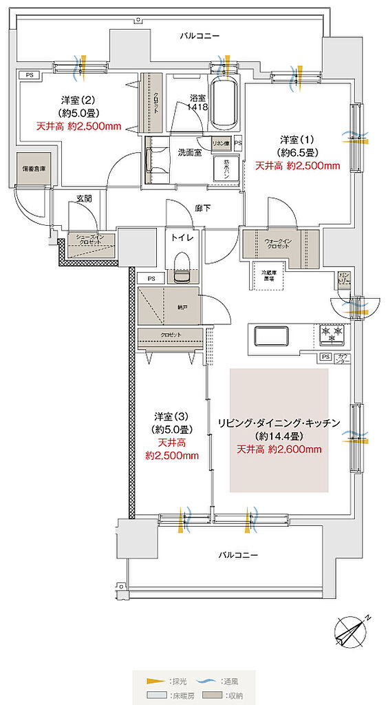 ブランシエラ豊平三条 間取り E