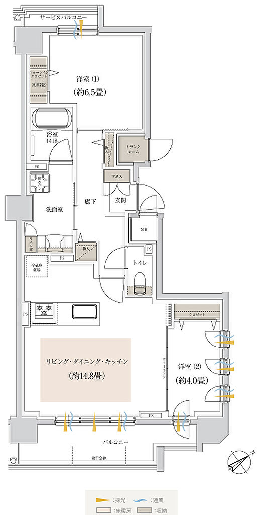 ブランシエラ東札幌サンリヤン 間取り J