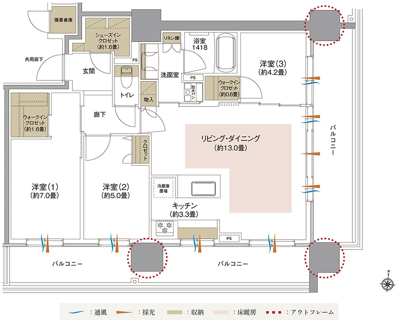 ブランシエラ札幌発寒 間取り G