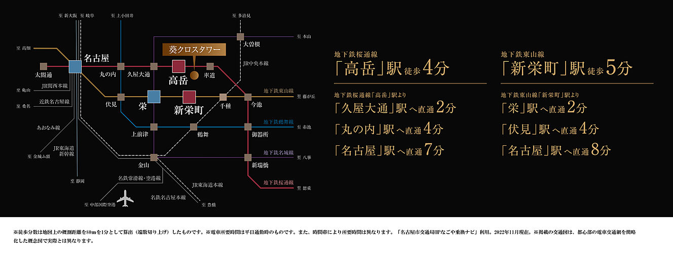 葵クロスタワー アクセス図