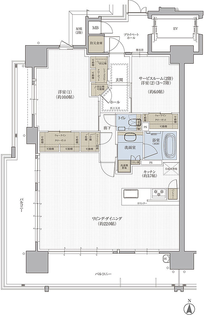 クレアホームズ松江大橋 間取り A