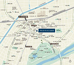 グランドパレス上小田井 現地案内図
