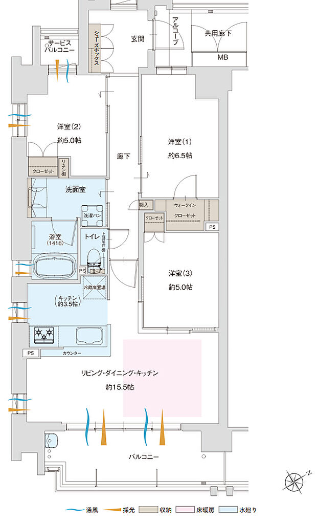 グランドパレス上小田井 間取り D