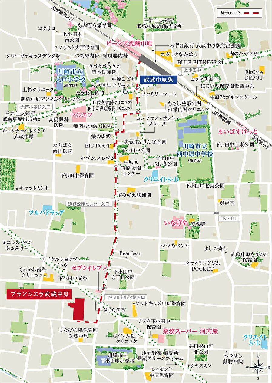 ブランシエラ武蔵中原：案内図