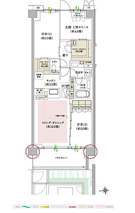 ブランシエラ武蔵中原 間取り F+