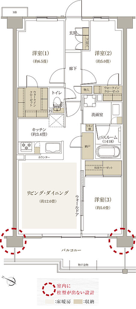 フルライフプロジェクト（フェルモ豊田） 間取り C1