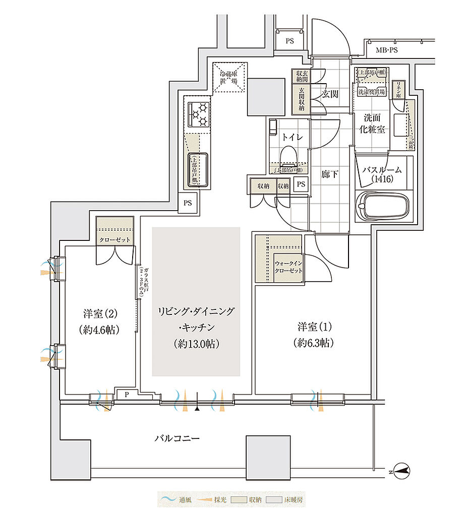 アトラス三田 間取り F1