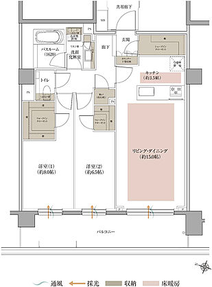 アトラス芦屋 間取り D