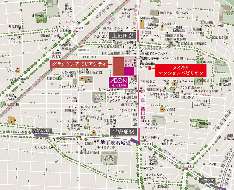 グランクレア ミリアシティ：案内図