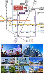 グランクレア ミリアシティ アクセス図