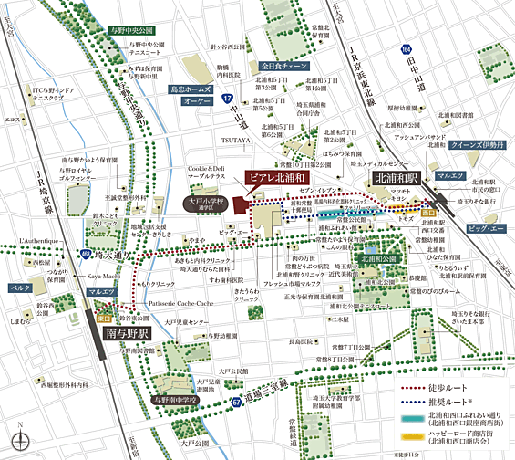 ビアレ北浦和 現地案内図