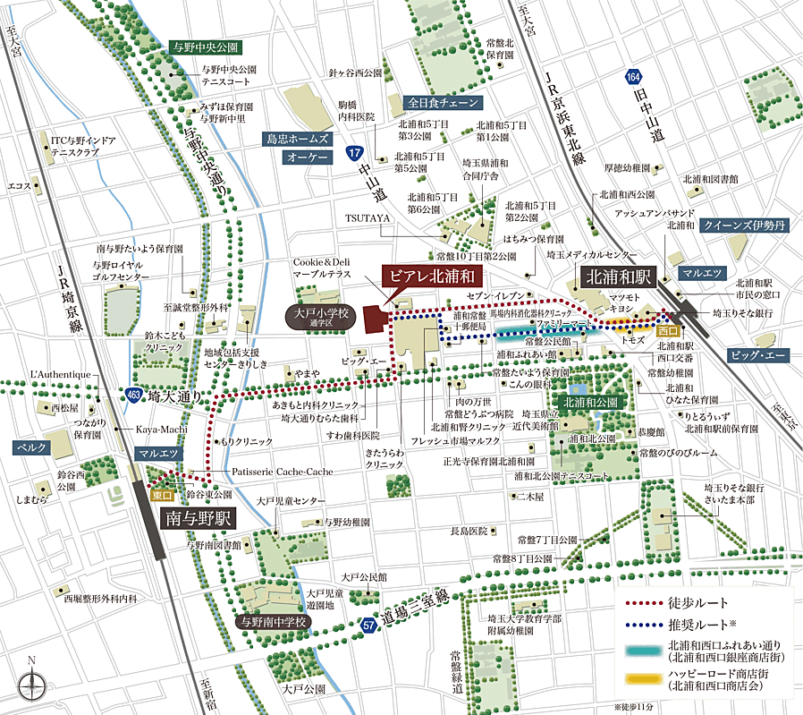 ビアレ北浦和：案内図