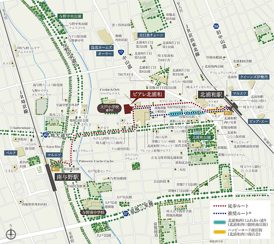 ビアレ北浦和：案内図