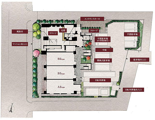 ウエリス浦和高砂 敷地配置イラスト