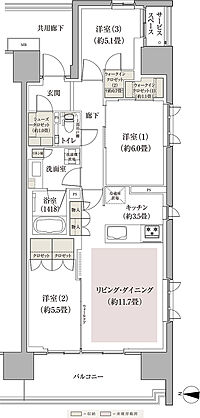 ウエリス浦和高砂 間取り A2