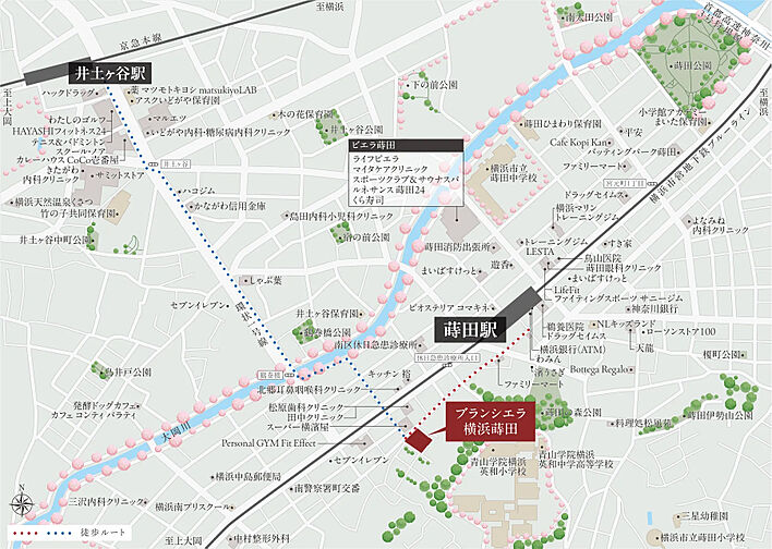 ブランシエラ横浜蒔田 現地案内図