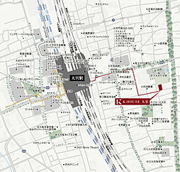 K HOUSE 大宮 現地案内図