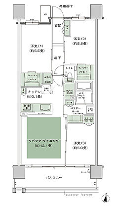 シティハウス堤通雨宮町 間取り B10-標準