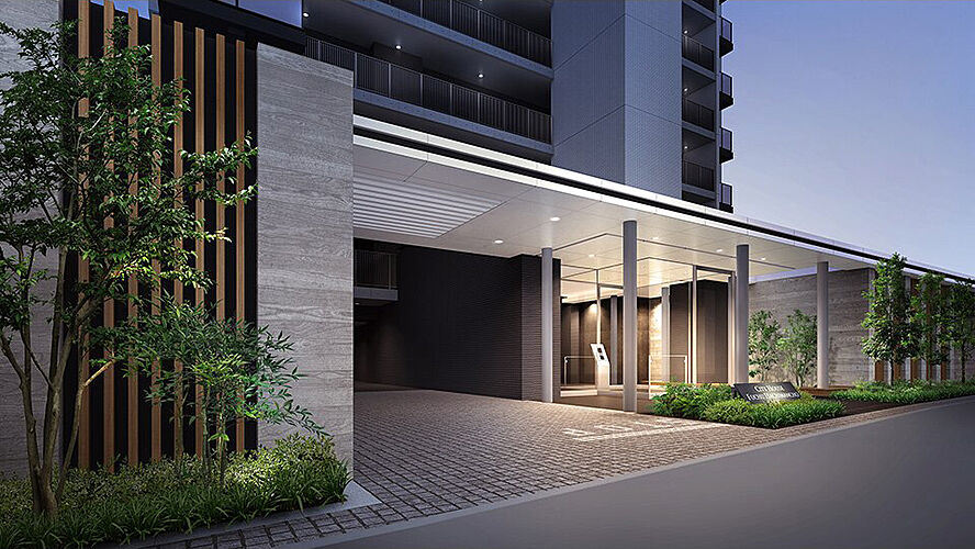 シティハウス府中八幡町 エントランス外観完成予想図