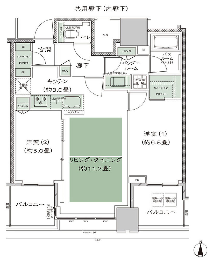 梅田ガーデンレジデンス 間取り S-60D
