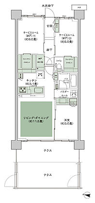 シティテラス湘南平塚 間取り B-C2't