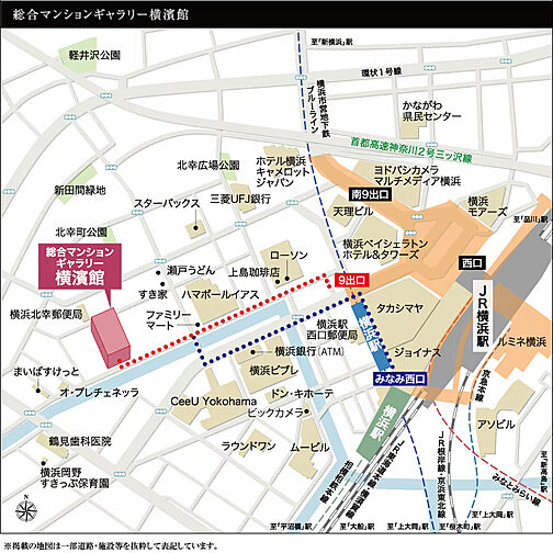 シティテラス横濱星川 モデルルーム案内図