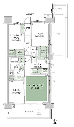 シティハウス平井 間取り C-B2-2