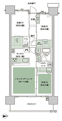 シティハウス八千代緑が丘 間取り D-B3