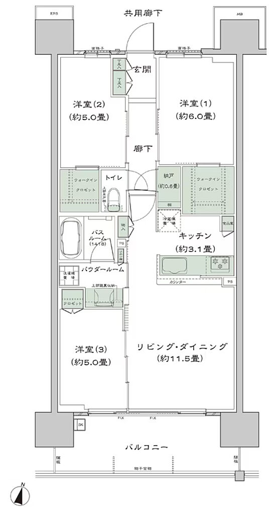シティテラス宮崎 間取り C'4