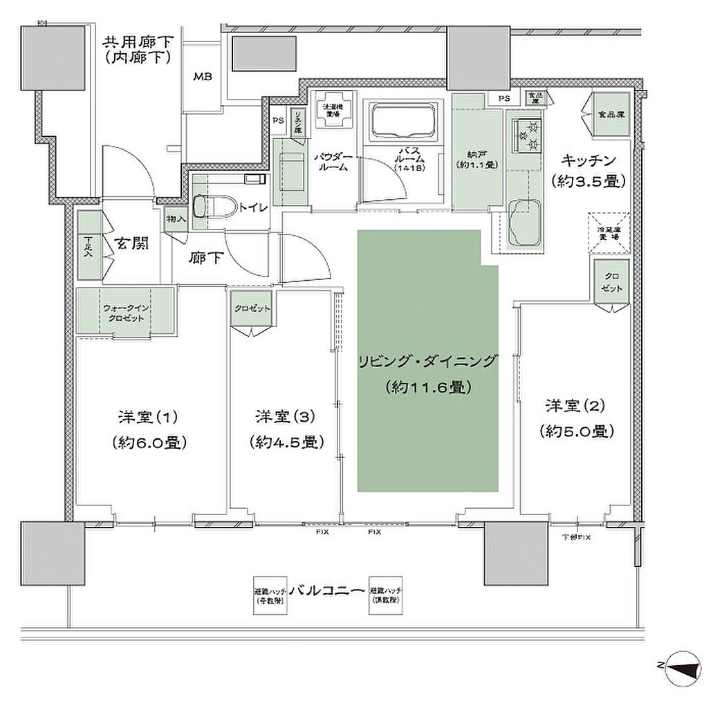 シティタワーズ板橋大山サウスタワー 間取り S-D