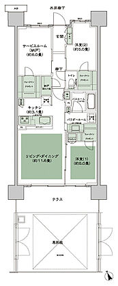 シティテラス多摩川 間取り C-B3ag