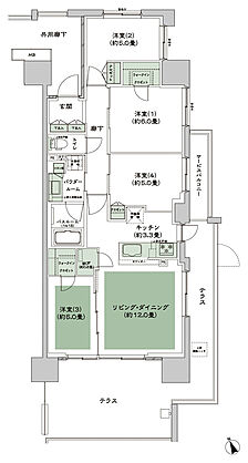 シティテラス多摩川 間取り D-Dt