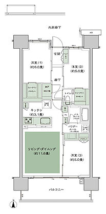 シティテラス赤羽THE EAST 間取り B-F4
