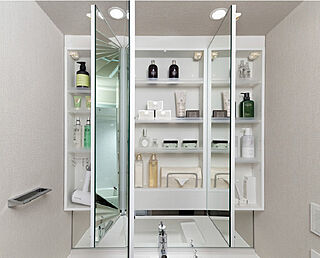 シティテラス赤羽THE WEST 三面鏡付洗面化粧台（手元照明付）