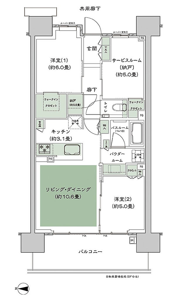シティテラス赤羽THE WEST 間取り D-C