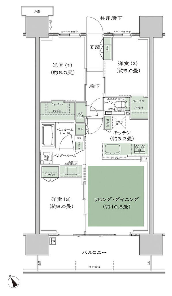シティテラス南砂 間取り A3