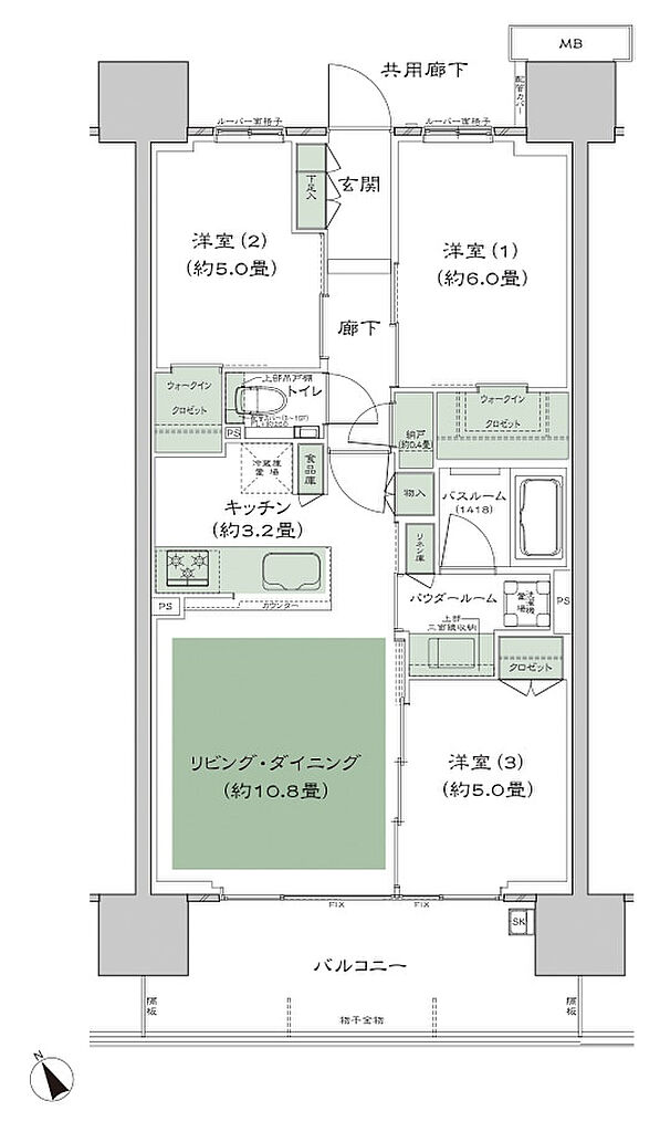 シティテラス南砂 間取り A4