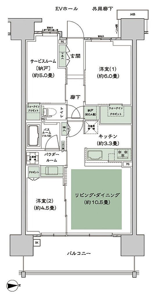 シティハウス新森 間取り B1