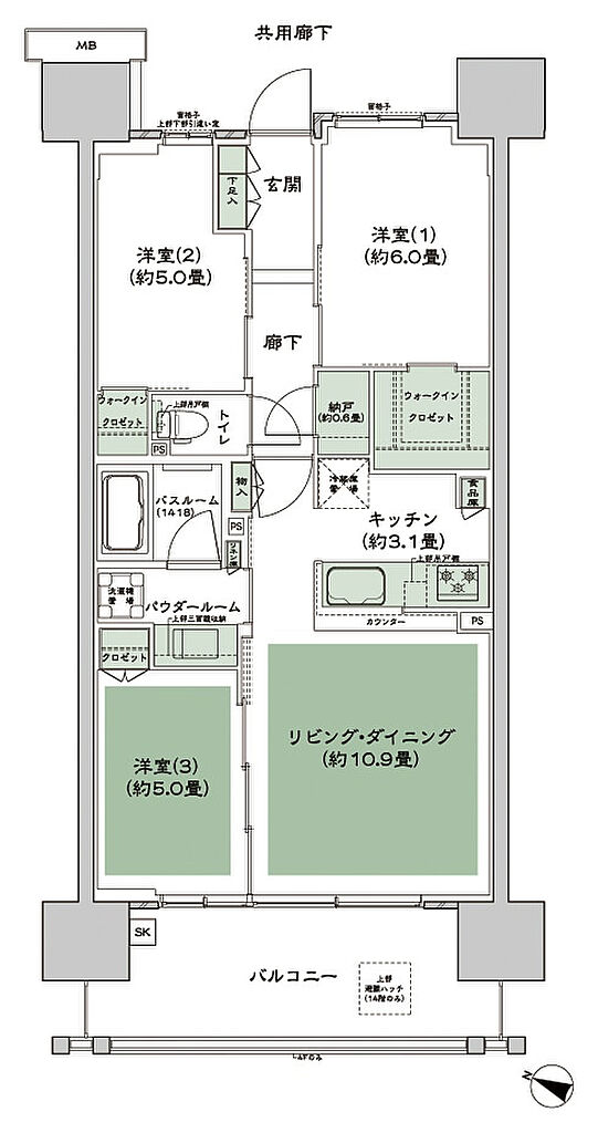 シティテラス中央林間 間取り B3-2 