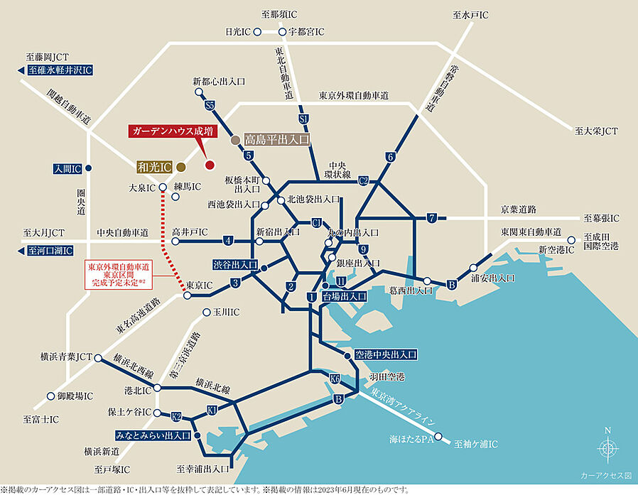 ガーデンハウス成増：交通図