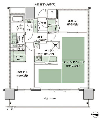 シティタワー古川橋 間取り C-2