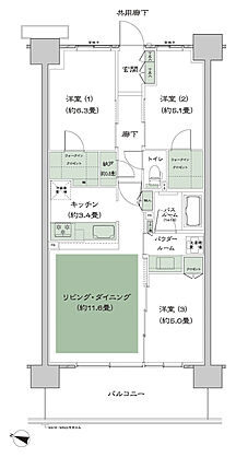 ソライエテラス　ウエスト 間取り F-C2'